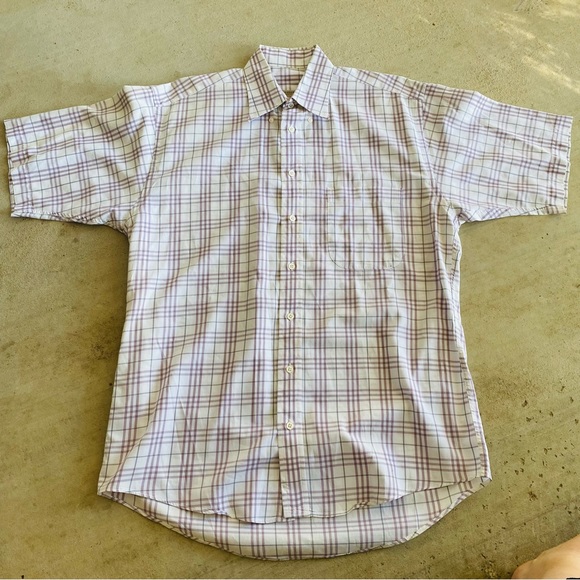 Burberry | Short Sleeve Button Up Casual Shirt Medium - Picture 5 of 9